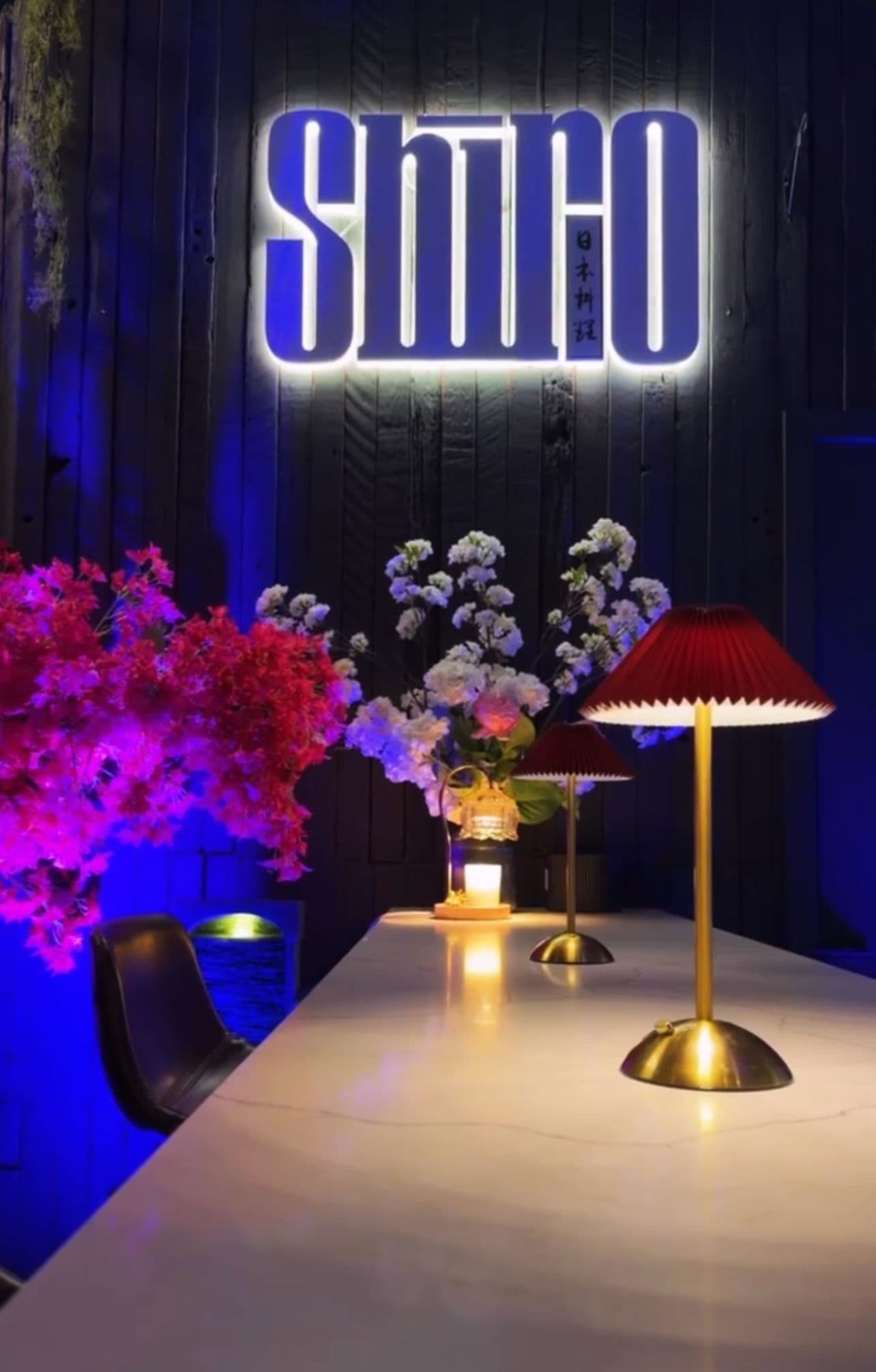 SHIRO hookah lounge and front seating area