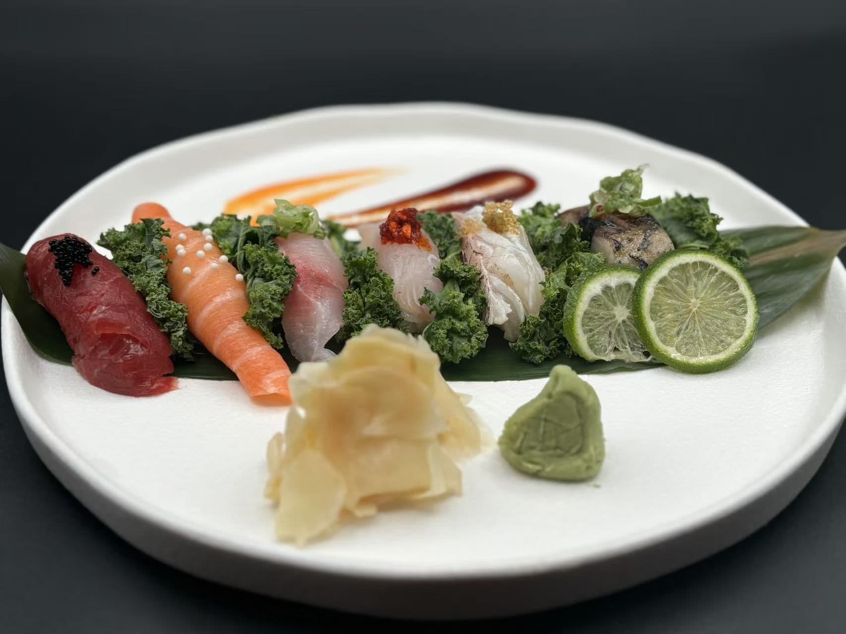 Assorted nigiri sushi at SHIRO